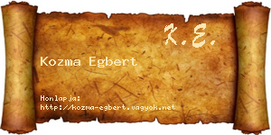 Kozma Egbert névjegykártya